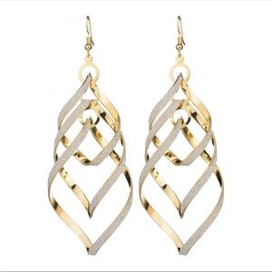 Gold Swirling Earrings